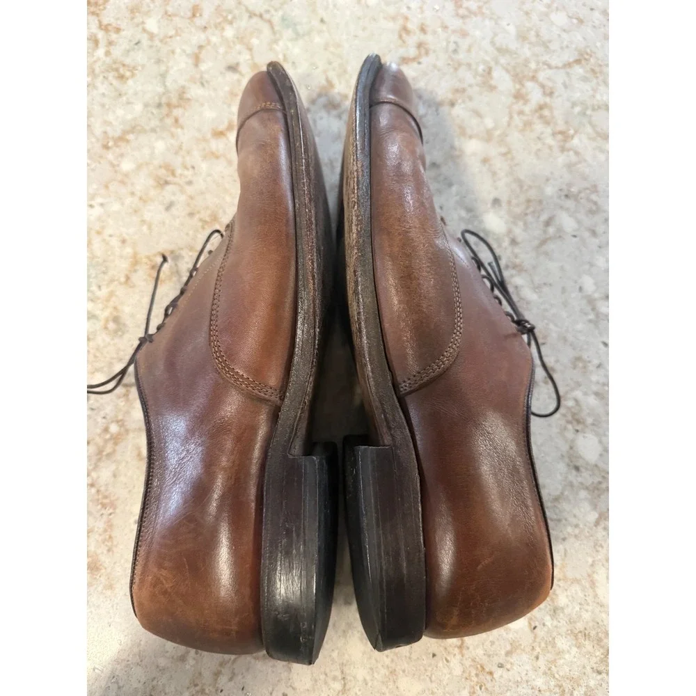 Allen Edmonds Park Avenue Brown Leather Cap Toe‎ Oxford Dress Shoes 9.5 D 5655